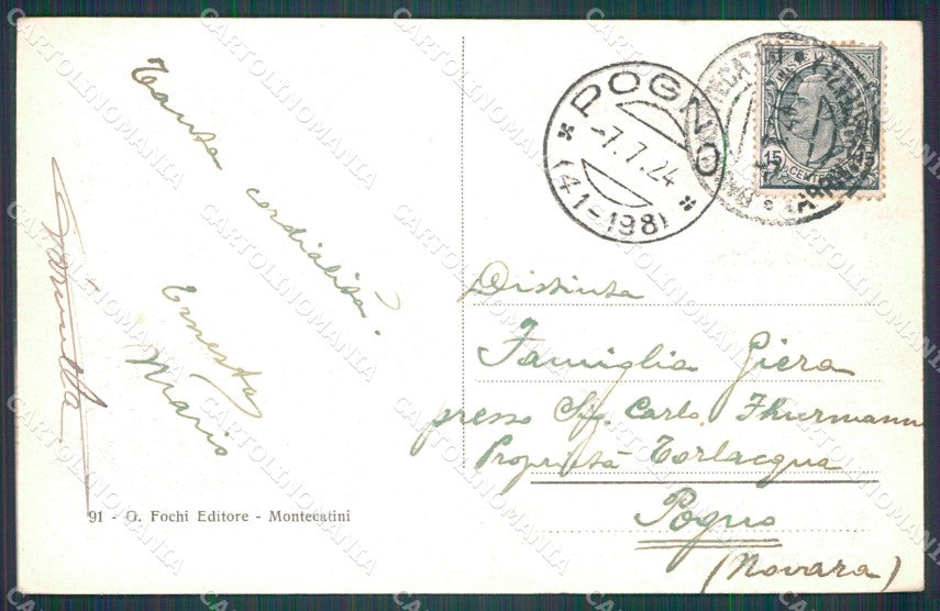 Pistoia Montecatini Stabilimento Tamerici cartolina WX1867 – retro