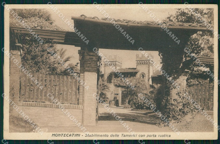 Pistoia Montecatini Stabilimento Tamerici PIEGHINA cartolina WX1872 – fronte