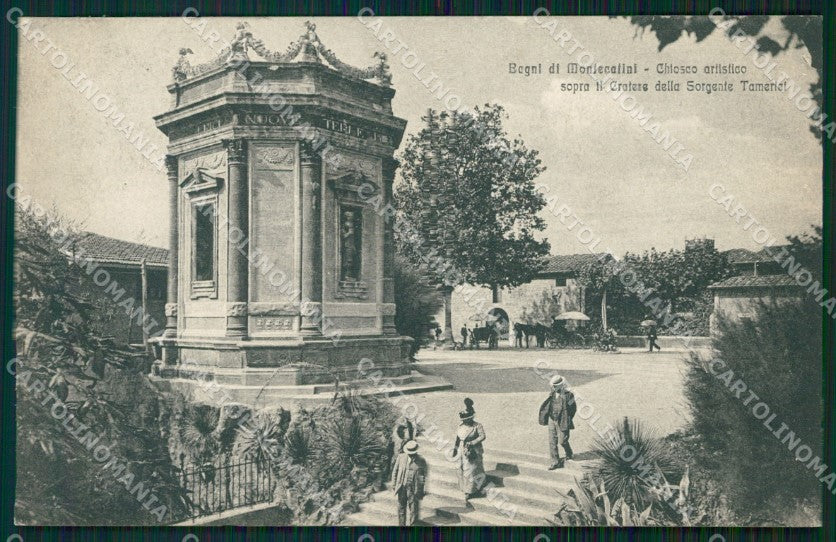Pistoia Montecatini Chiosco Antico Sorgente Tamerici cartolina WX1880 – fronte