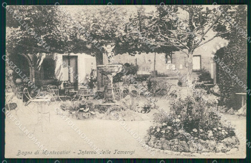 Pistoia Montecatini Stabilimento Tamerici PIEGA cartolina WX1881 – fronte