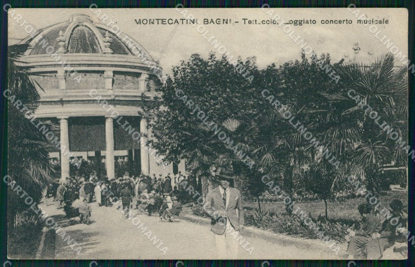 Pistoia Montecatini Stabilimento Tettuccio Concerto Musicale cartolina WX1885 – fronte