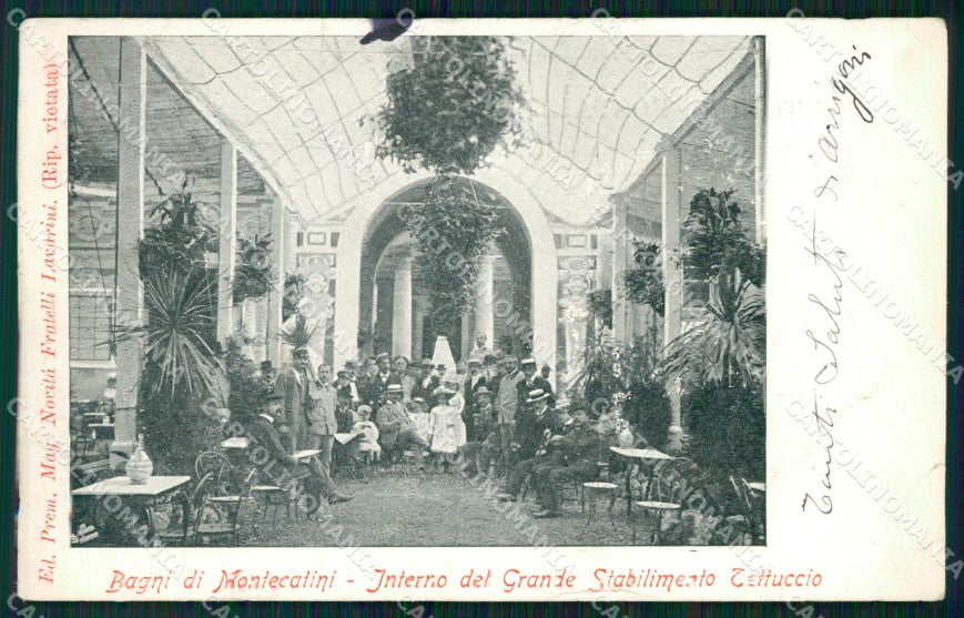 Pistoia Montecatini Stabilimento Tettuccio MACCHIA cartolina WX1888 – fronte