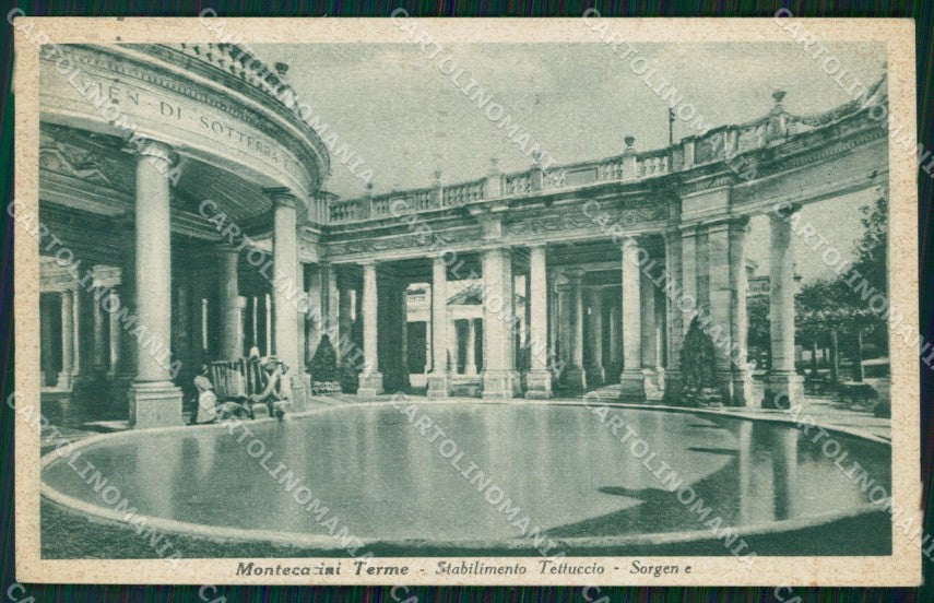 Pistoia Montecatini Stabilimento Tettuccio Sorgente cartolina WX1895 – fronte