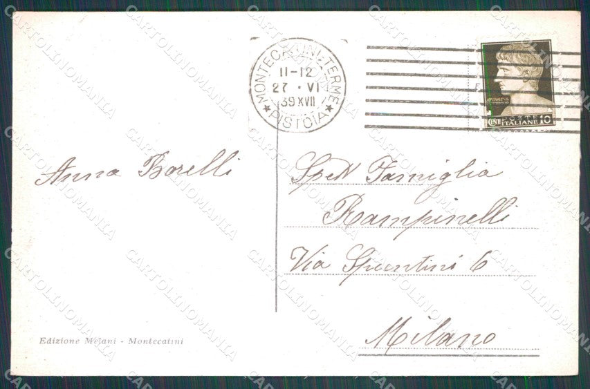 Pistoia Montecatini Stabilimento Tettuccio Sorgente cartolina WX1897 – retro
