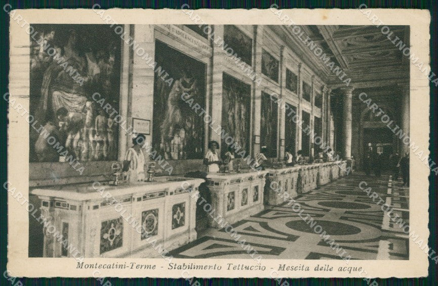 Pistoia Montecatini Stabilimento Tettuccio Mescita Acque cartolina WX1903 – fronte
