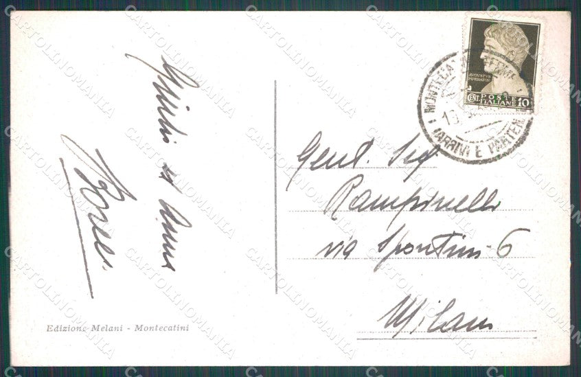 Pistoia Montecatini Stabilimento Tettuccio cartolina WX1922 – retro