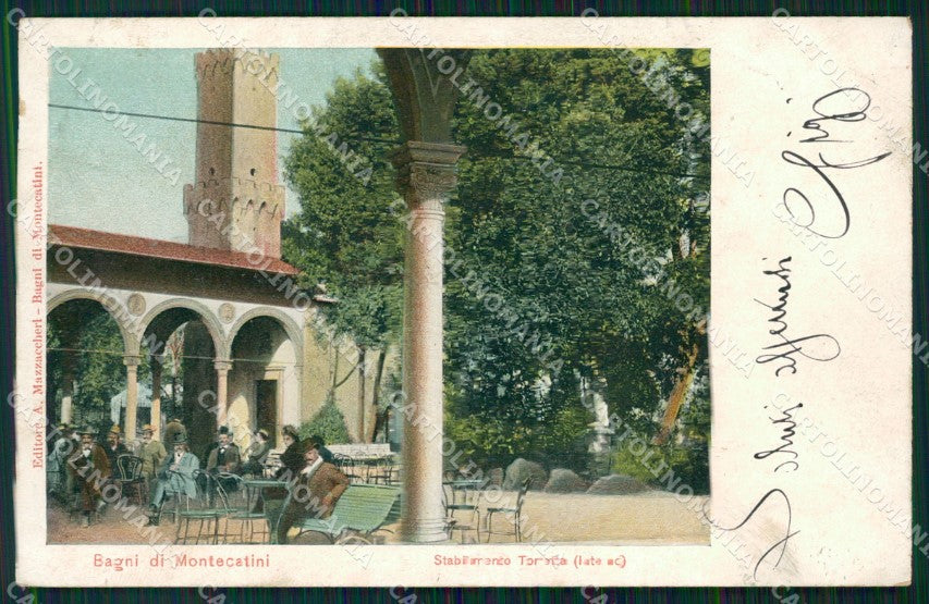 Pistoia Montecatini Stabilimento La Torretta cartolina WX1927 – fronte