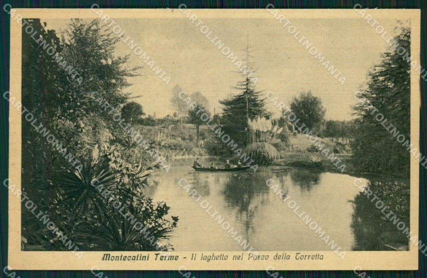 Pistoia Montecatini Stabilimento La Torretta Laghetto cartolina WX1928 – fronte