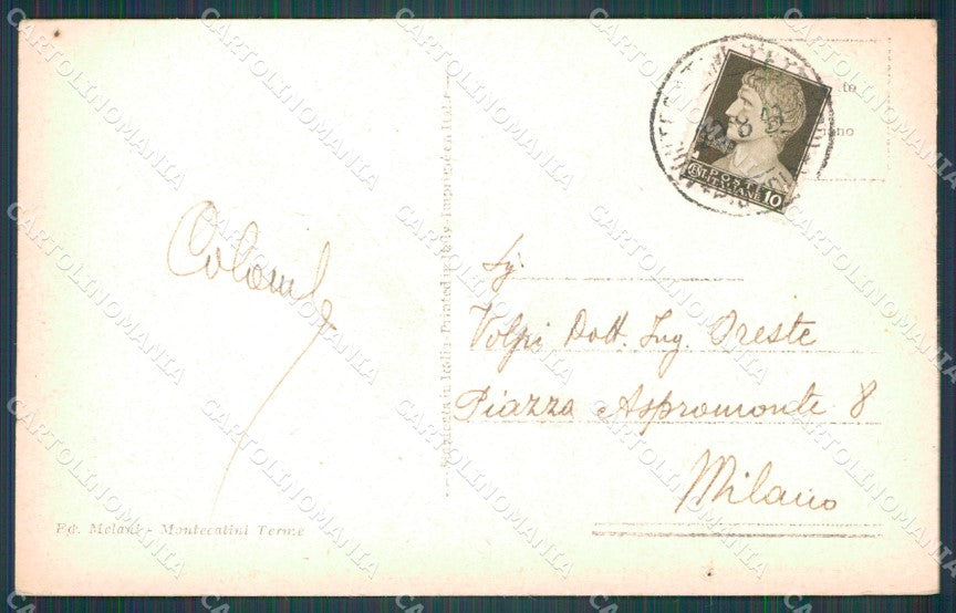 Pistoia Montecatini Stazione FORO cartolina WX1930 – retro