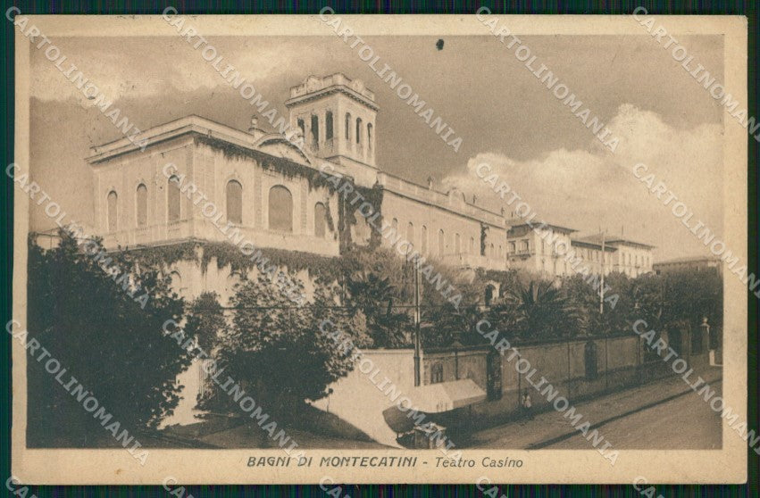 Pistoia Montecatini Teatro PIEGHINA cartolina WX1931 – fronte