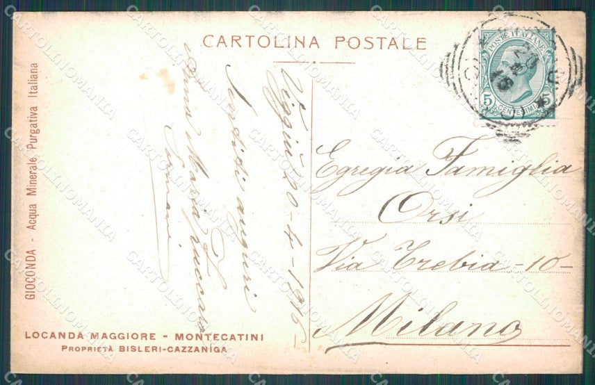 Pistoia Montecatini Locanda Maggiore PIEGHINA cartolina WX1937 – retro