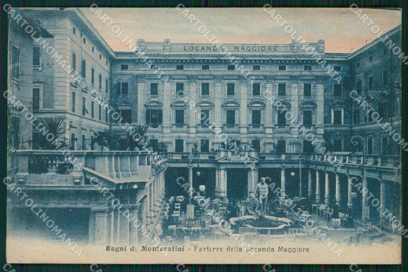 Pistoia Montecatini Locanda Maggiore cartolina WX1938 – fronte