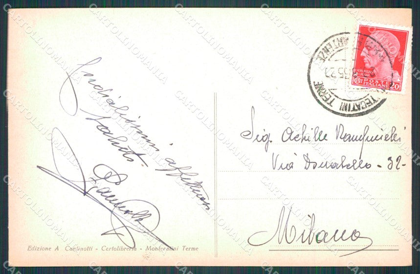 Pistoia Montecatini Locanda Maggiore Auto cartolina WX1939 – retro