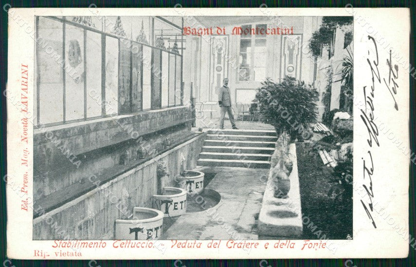 Pistoia Montecatini Stabilimento Tettuccio cartolina WX1950 – fronte
