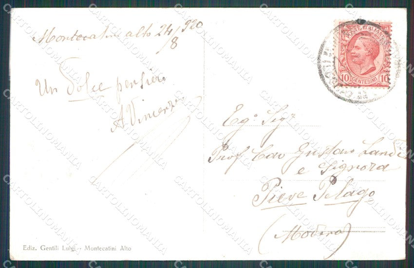 Pistoia Montecatini Alto Giuseppe Giusti cartolina WX1952 – retro