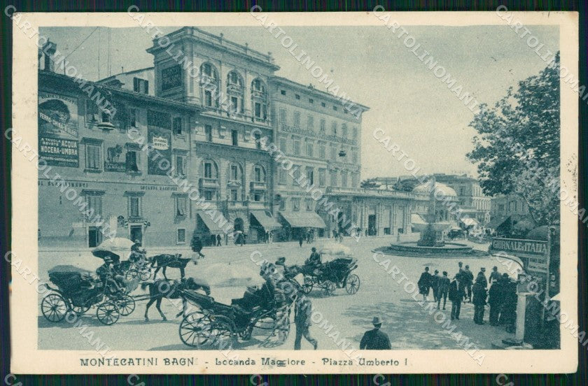 Pistoia Montecatini Locanda Maggiore Carrozze cartolina WX1953 – fronte