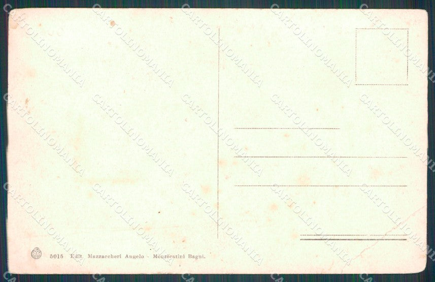 Pistoia Montecatini Cattedrale Carrozze PIEGA cartolina WX1965 – retro