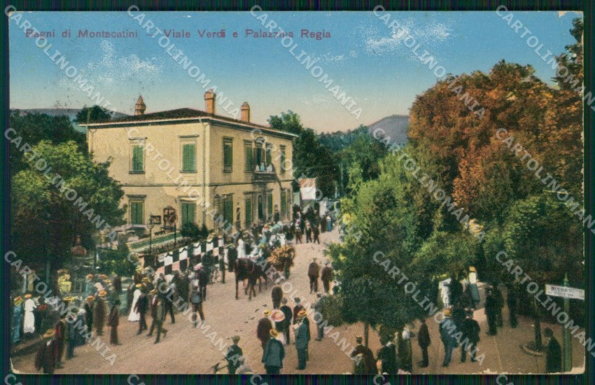Pistoia Montecatini Viale Verdi Palazzina Regia cartolina WX1967 – fronte