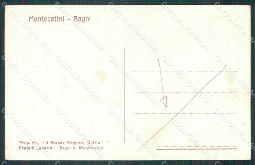 Pistoia Montecatini Stabilimento Tettuccio PIEGA cartolina WX1973 – retro