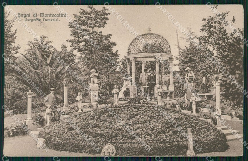 Pistoia Montecatini Sorgente Tamerici cartolina WX1975 – fronte