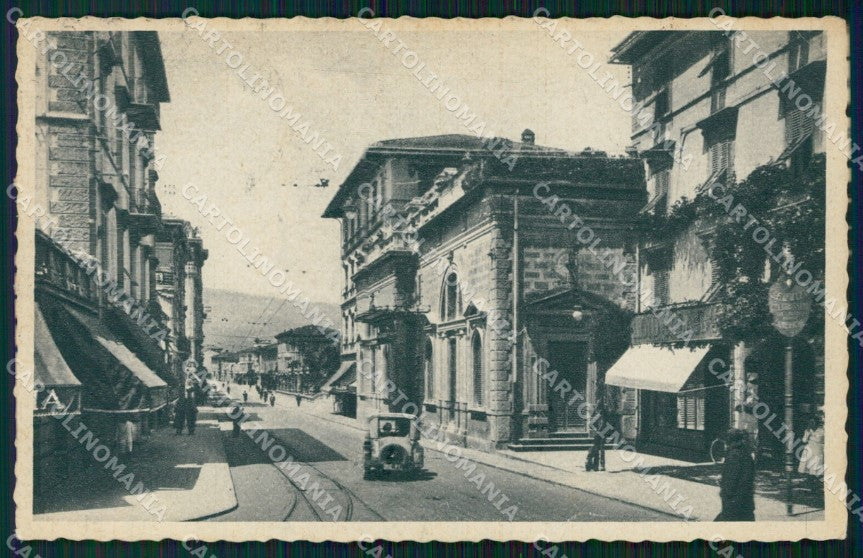 Pistoia Montecatini Corso Roma Auto PIEGA cartolina WX1978 – fronte