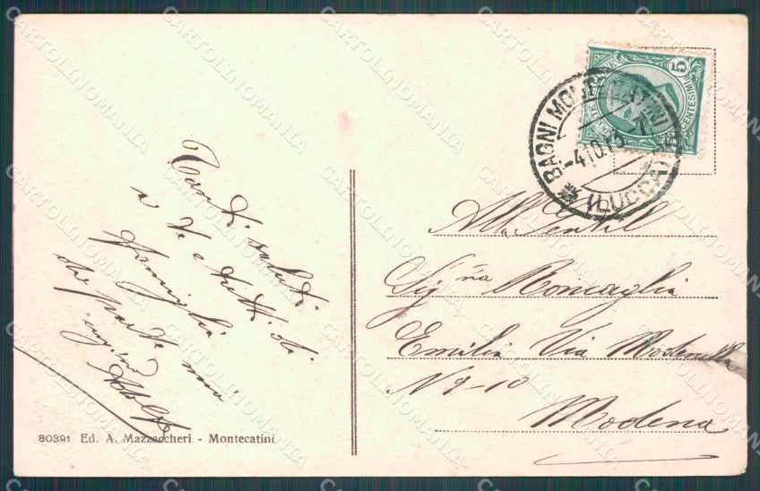 Pistoia Montecatini Locanda Maggiore cartolina WX1979 – retro