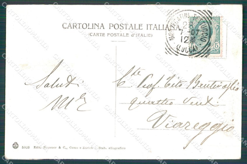 Pistoia Montecatini Stabilimento Torretta cartolina WX1981 – retro