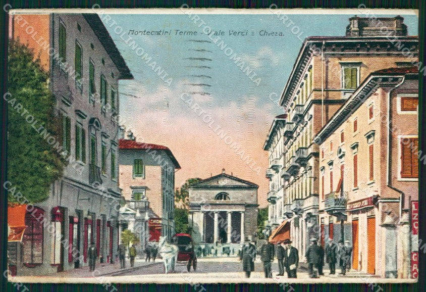 Pistoia Montecatini Viale Verdi PIEGHE cartolina WX2001 – fronte