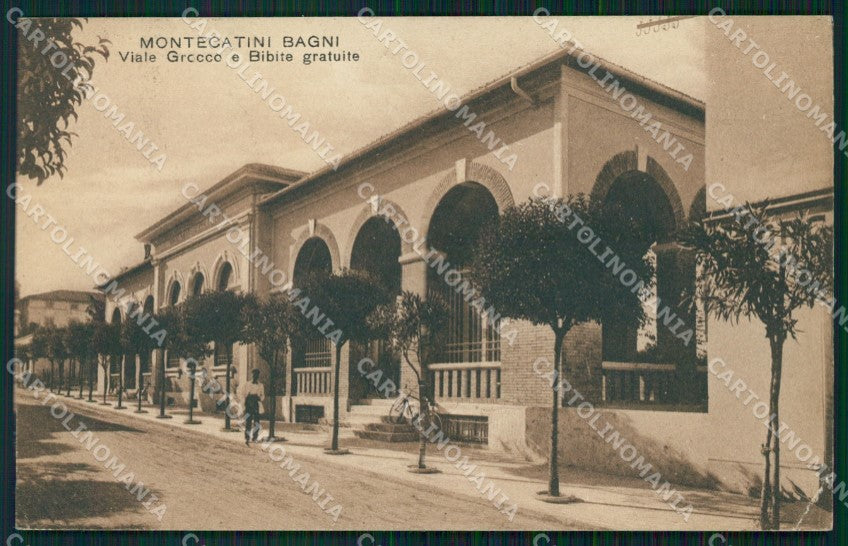 Pistoia Montecatini Viale Grocco PIEGHINE cartolina WX2017 – fronte