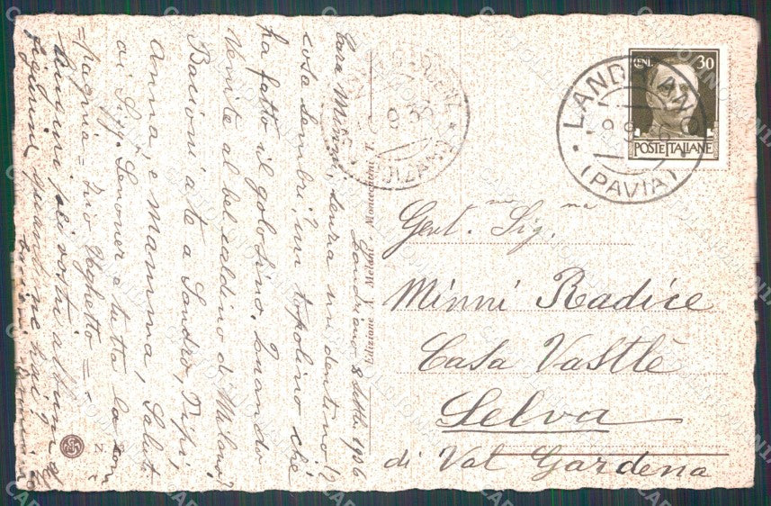 Pistoia Montecatini Viale Verdi cartolina WX2021 – retro