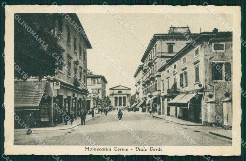 Pistoia Montecatini Viale Verdi PIEGHE cartolina WX2022 – fronte
