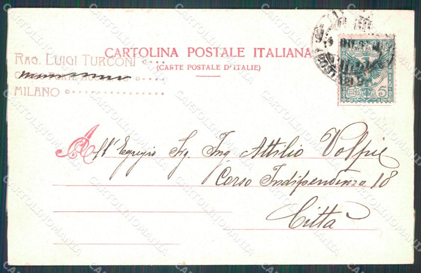 Pistoia Montecatini Viale Tettuccio MACCHIE cartolina WX2023 – retro