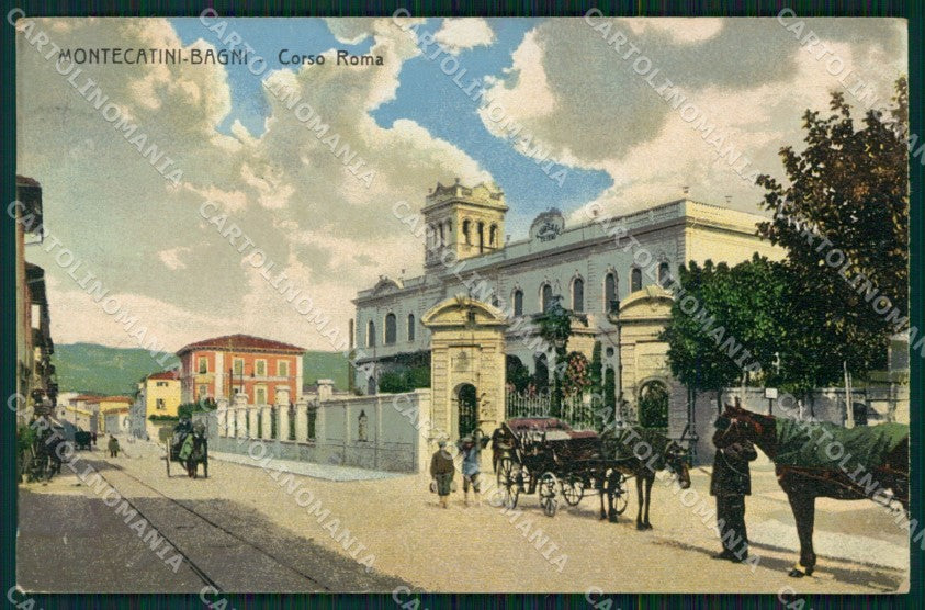 Pistoia Montecatini Corso Roma Carrozza cartolina WX2025 – fronte