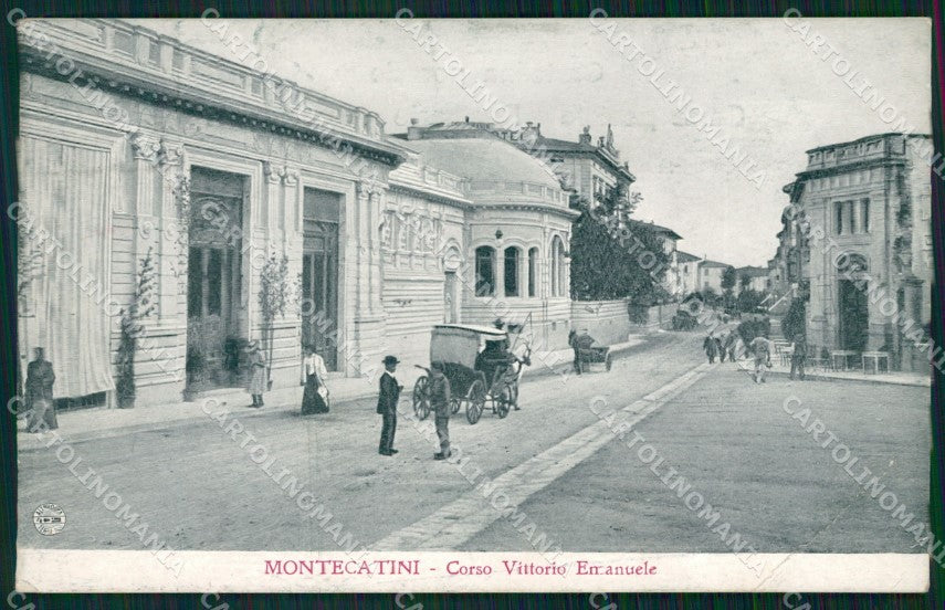 Pistoia Montecatini Corso Vittorio Emanuele Alterocca PIEGA cartolina WX2032 – fronte