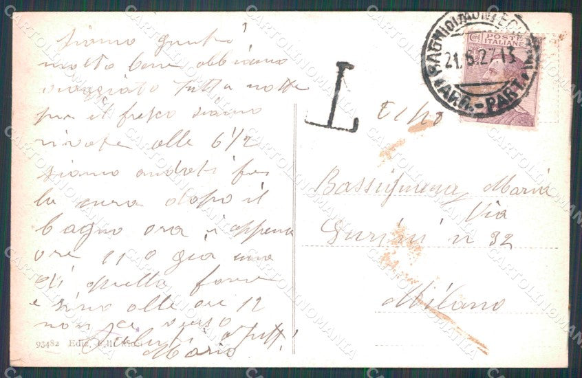 Pistoia Montecatini Albergo Colonna cartolina WX2033 – retro