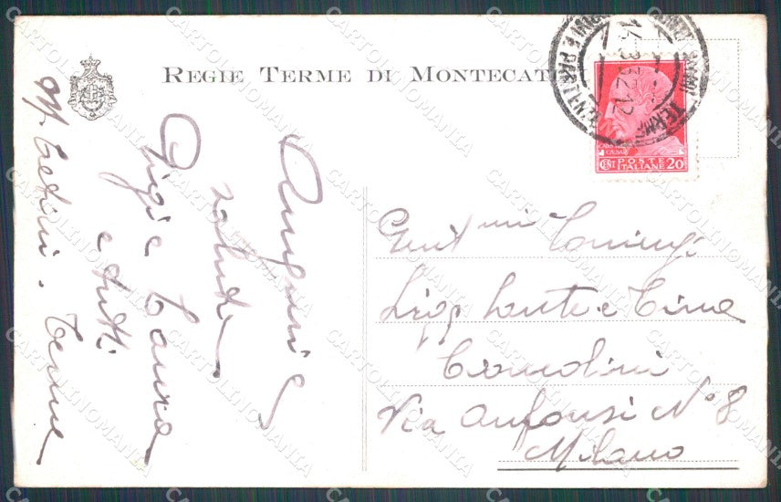 Pistoia Montecatini Regie Terme di PIEGHINA cartolina WX2041 – retro