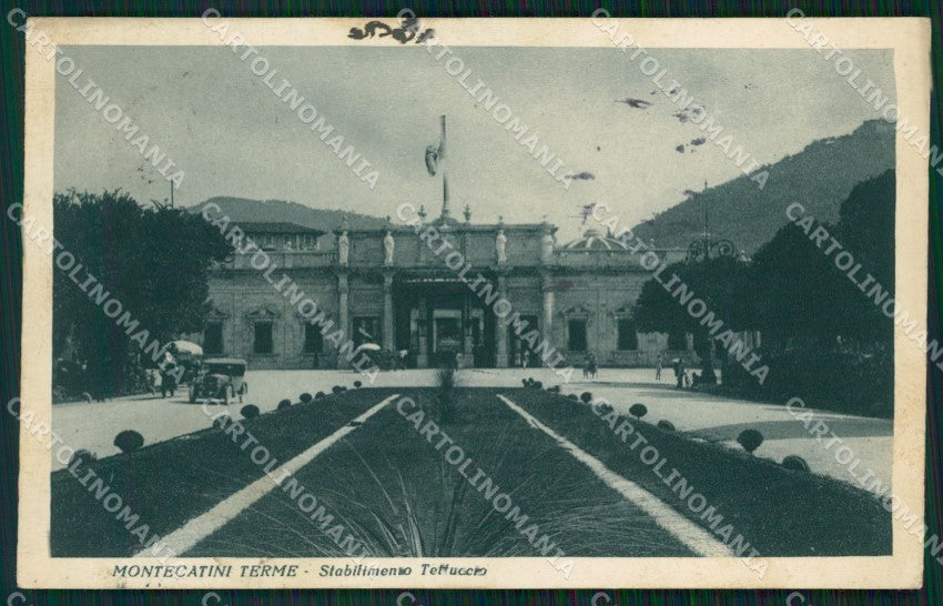 Pistoia Montecatini Stabilimento Tettucccio Auto PIEGHE cartolina WX2049 – fronte