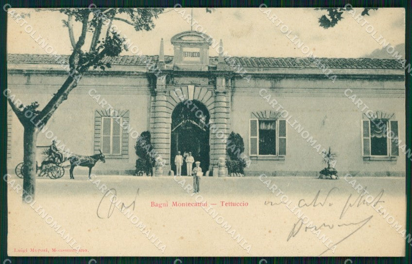 Pistoia Montecatini Stabilimento Tettuccio Carrozza PIEGHINA cartolina WX2050 – fronte