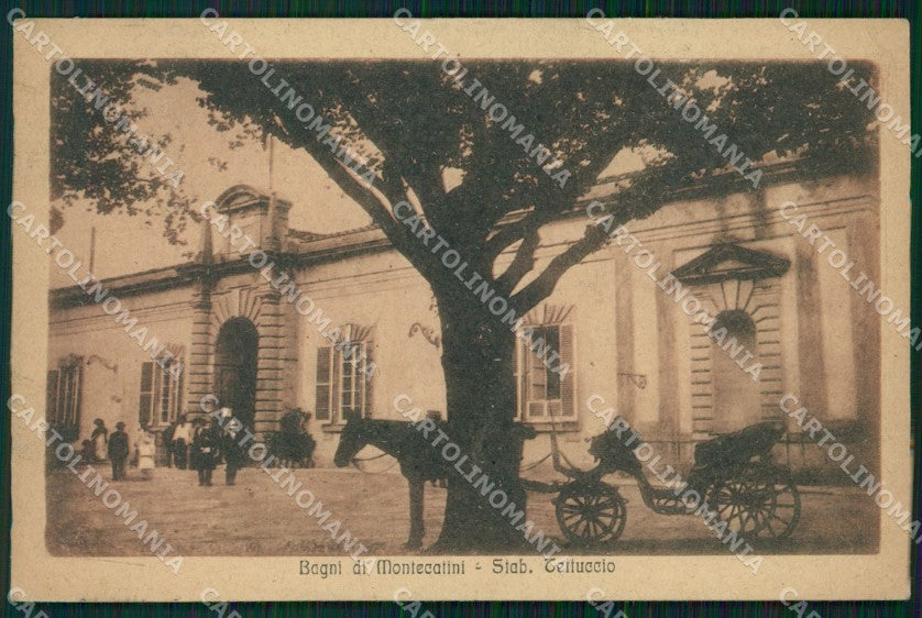 Pistoia Montecatini Stabilimento Tettuccio Carrozza cartolina WX2051 – fronte