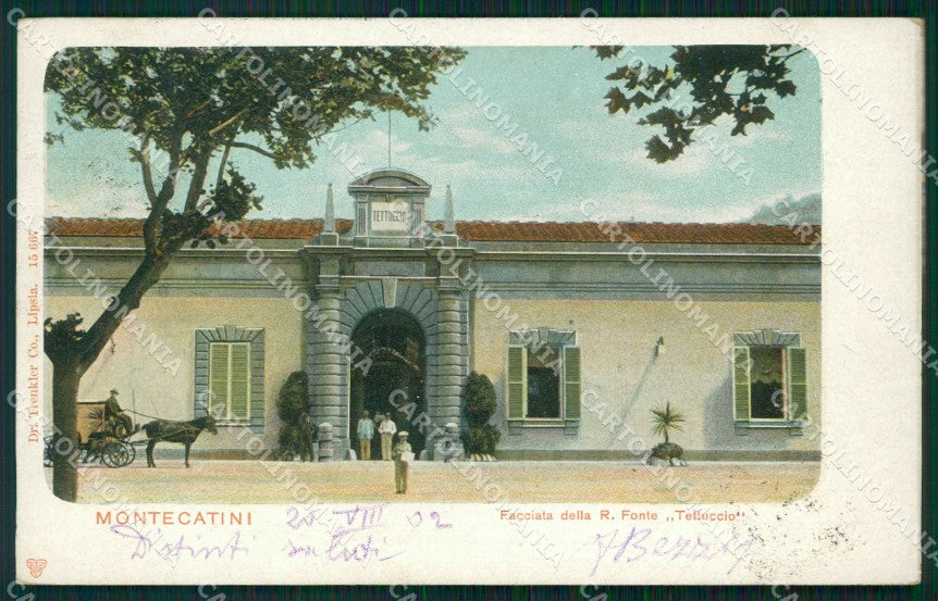 Pistoia Montecatini Stabilimento Tettuccio Carrozza cartolina WX2054 – fronte