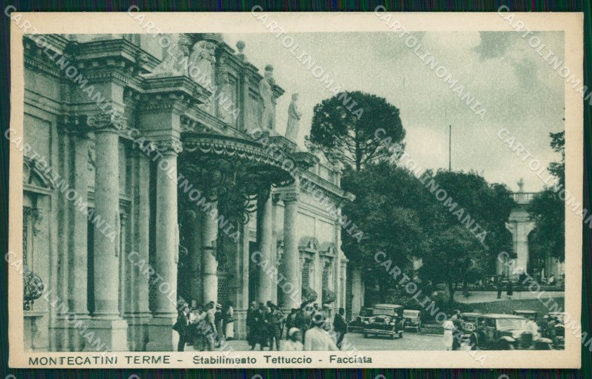 Pistoia Montecatini Stabilimento Tettuccio Auto cartolina WX2057 – fronte