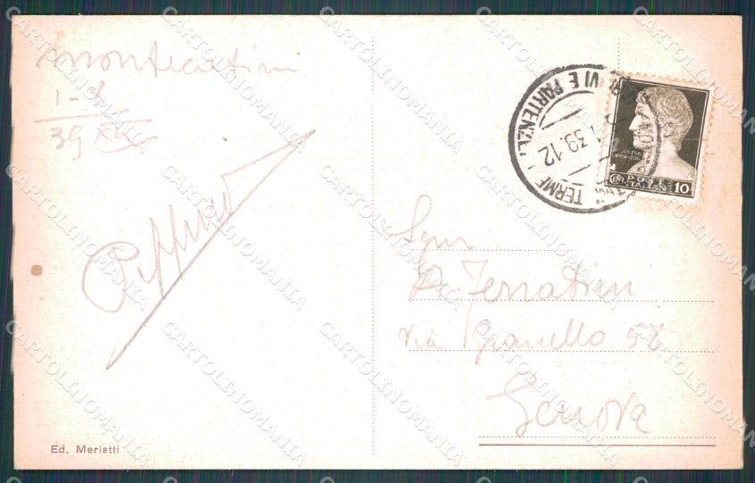 Pistoia Montecatini Stabilimento Tettuccio Auto cartolina WX2057 – retro