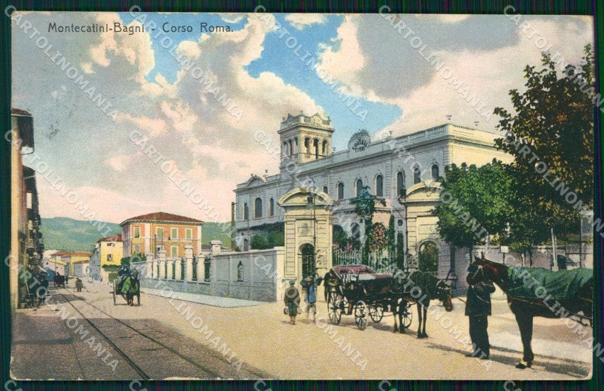 Pistoia Montecatini Corso Roma Carrozza cartolina WX2062 – fronte