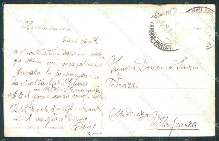 Pistoia Montecatini Stabilimento Tamerici PIEGHINE STRAPPINO cartolina WX2065 – retro