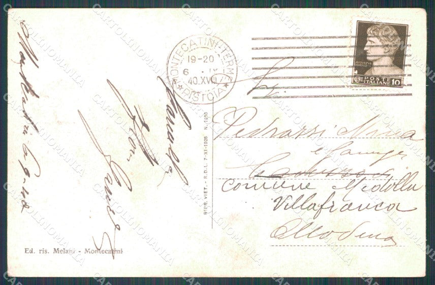 Pistoia Montecatini Mescitrici cartolina WX2066 – retro