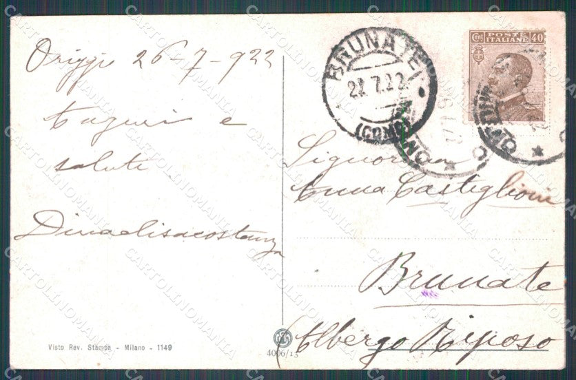 Pistoia Montecatini Piazza Umberto I Carrozza cartolina WX2068 – retro