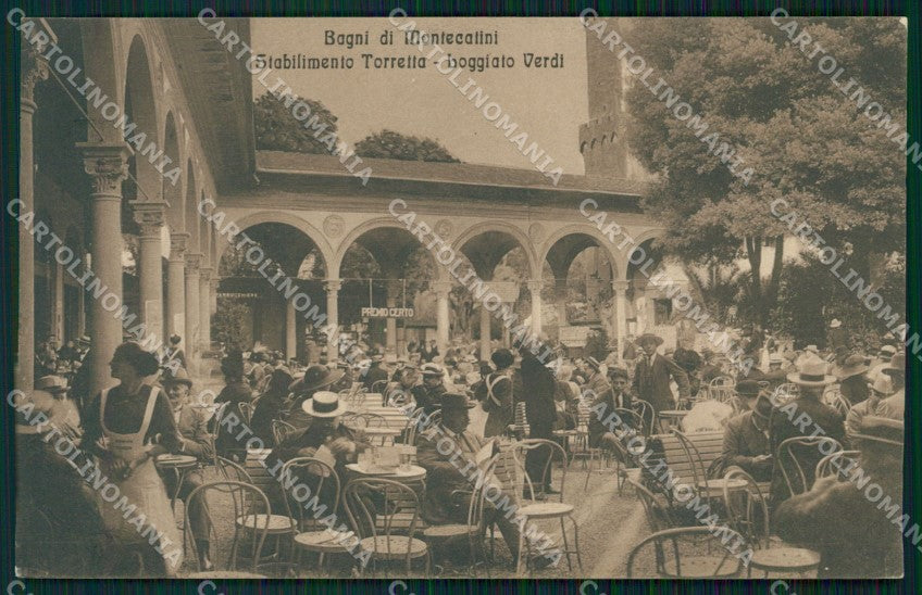Pistoia Montecatini Stabilimento Torretta STRAPPINI cartolina WX2071 – fronte
