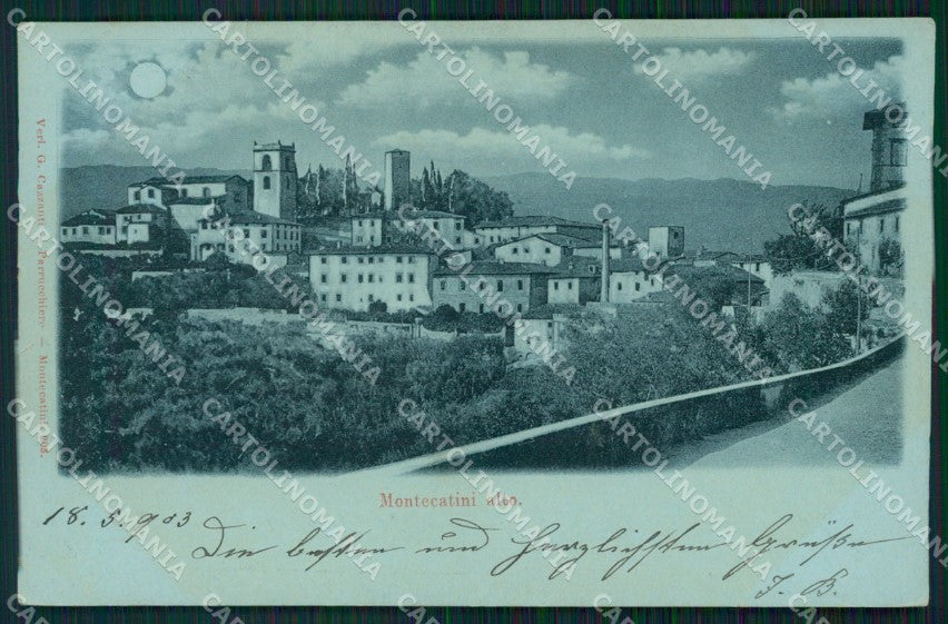 Pistoia Montecatini Alto Chiaro di Luna cartolina WX2072 – fronte