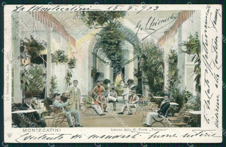 Pistoia Montecatini Fonte Tettuccio cartolina WX2073 – fronte