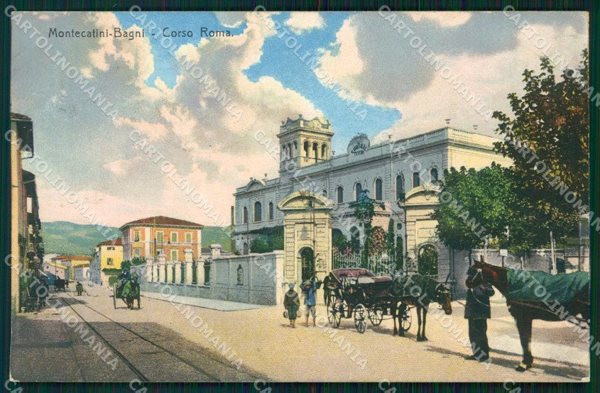 Pistoia Montecatini Corso Roma Carrozza cartolina WX2082 – fronte
